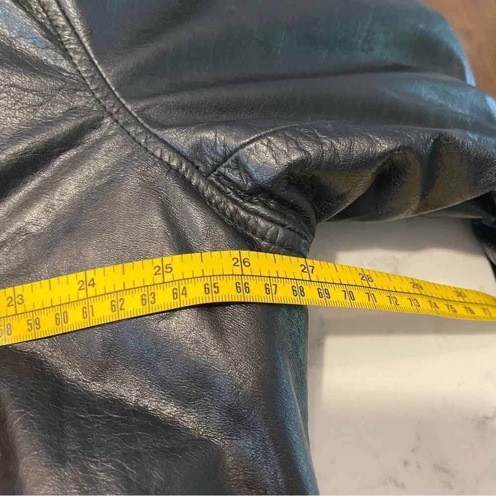 J. Crew Classic Men's Black Leather Flight Jacket Size XL